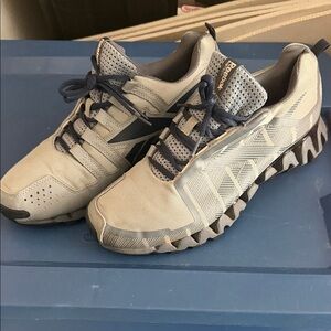 Reebok Men's White and Gray Athletic Shoes